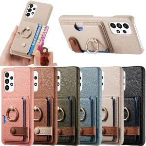 [유니커블]갤럭시 s26 울트라 플러스 카드 수납 포켓 지갑 핑거 링 그립 스탠드 슬림 컬러 가죽 케이스