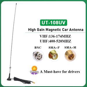 NAGOYA UT 108UV 자동차 안테나 고이득 마그네틱 SMA UV K5 K6 TYT TH 8000D MD 380 BNC TK100 IC V80
