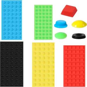 시각 장애인을 위한 250개의 PCS 범프 도트 저시력 보조 점자 스티커 다양한 크기 접착 실리콘 돌출 촉각