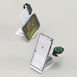 PTI010 갤럭시S26/S25/S24/S23 삼성폰/워치/버즈 3in1 고속무선충전 패드 세트