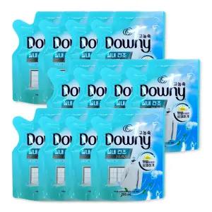 다우니 섬유유연제 실내건조 프레시클린 미니 파우치 200ml 12개 세트 (총 2.4L)