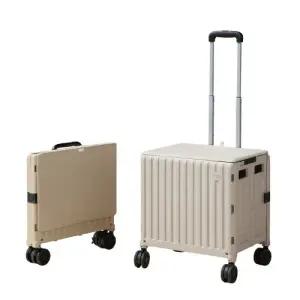 (정품) 로티홈시스 접이식 카트 쇼핑 마트 시장바구니 장바구니 캐리어 L(대형), 크림