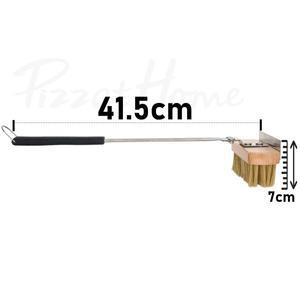 호환 피자앤포미 피자 스톤 세척 브러쉬 스테인리스 스틸 손잡이 구리 브러시 황동 스크레이퍼 그릴 청소