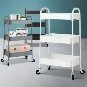 기저귀정리함 다용도선반 로크 철제정리장난감진열대 3단 트롤리 정리대