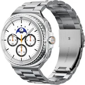삼성 갤럭시 워치 8 40mm/44mm/클래식 46mm 2025와 호환되는 메탈 밴드 남성용 갭 비즈니스 스테인리스