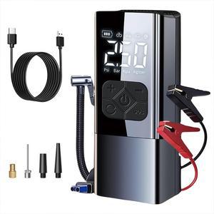 전문 자동차 점프 스타터가 포함된 자동차 타이어 공기 주입기 휴대용 자동차 스타터 배터리 충전기 12V 25