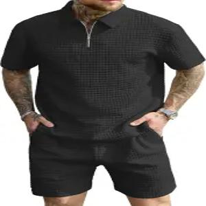 남성 숏 세트 2피스 여름용 폴로 셔츠 반팔 반바지 캐주얼 운동복
