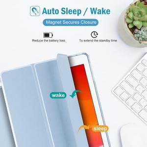 호환 아이패드 9.7인치 6/5세대  에어 2/1세대용 스마트 케이스  슬림 소프트 TPU 스탠드 커버 2018 호환)