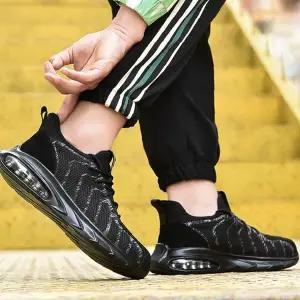 통기성 메쉬 에어쿠션 경량 안전화 산업현장 물류 건설 배송 작업용 운동화 스니커즈