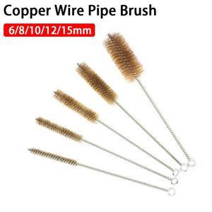 구리 와이어 파이프 브러시 녹 제거 청소 원형 긴 손잡이