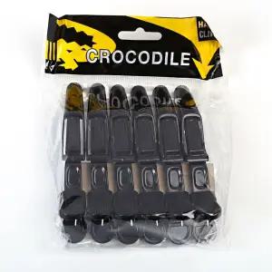 악어 헤어 집게핀 6개 세트 앞머리집게 옆머리집게 미용실집게 헤어집게핀
