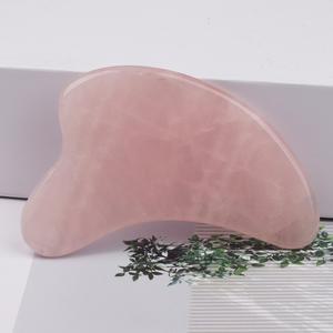 대형 로즈쿼츠 돌고래 모양 괄사 도구 크리스탈 관리 러브 하트 미네랄 천연 스톤 건강 바디 마사지기 피부