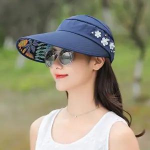 햇빛차단 여성 모자 비즈 썬캡 등산모자 예쁜 챙모자
