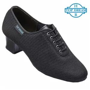 탑드림 여성 연습용 댄스화 1000 (검정색에어망사) 라틴 연습화 라인 사교 째즈 탱고 살사 왈츠 방송