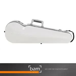 [BAM] 뱀 아이스 하이테크 폴리카보네이트 컨튜어드 바이올린 케이스 / 화이트&실버 / SUP2002XLWS