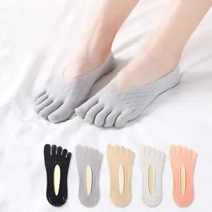 여성 통풍 발가락 메쉬 양말 페이크 토우 삭스