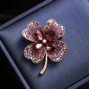 [셀러허브]퍼플 클로비 브로치 패션 액세서리 옷핀 (S32645999)