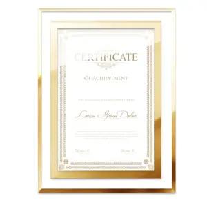 액자 고급 투명 골드 A4 유리액자 상장 액자 인테리어액자 그림액자