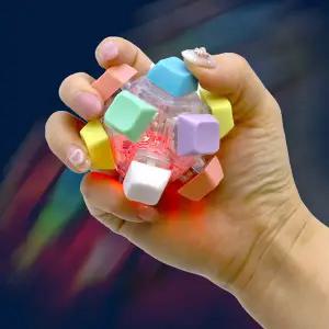 LED 불빛 키캡 12구 키보드 키링 키홀더 열쇠고리 클릭커 클리커