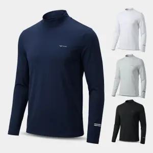 남자 쿨에어 스판 긴팔 반폴라 티셔츠 BF128 봄 여름