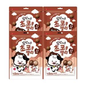 롯데웰푸드 말랑카우 초코볼젤리 초코우유 134g, 4개