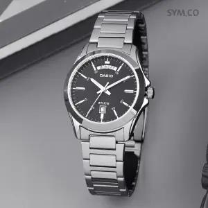 카시오 MTP-1370D-1A1 클래식 라운드 데이데이트 정장 남자 메탈 시계 d