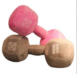 모형 덤벨 쿠션 소품 선물 아령 인형 인테리어 핑크 대형 대왕 52CM