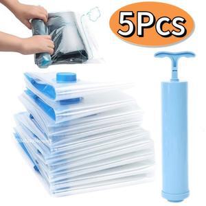 진공압축팩 의류용 진공 가방 펌프 장착 공기 여행 필수품 이불 담요 보관 정리함