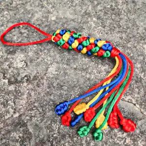 수능 불교 기원 실 행운 키홀더 끈 전통 시험 소원성취 태슬 장식 다색 금강매듭 오색걸이