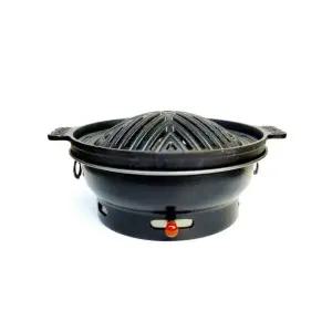 징기스칸 무쇠 불판 주철 양갈비 대형 바베큐 화로 33cm 블랙 스토브 포함
