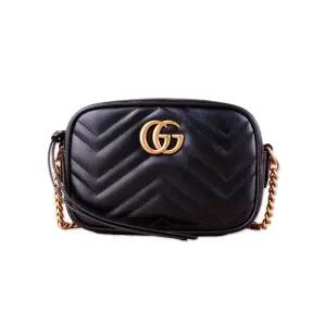 [명품]  GG 마몽 마틀라세 미니 여성 크로스백 블랙 448065 DTD1T 100..