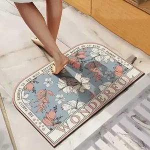 빨아쓰는 욕실 화장실 주방용 플라워 규조토 발매트 (KYR-WFGRO22)