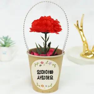 5인용 쉬운 어버이날 카네이션 종이컵화분 방향제 만들기 부모님 수업재료 문화센터