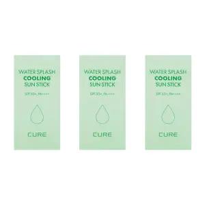 김정문알로에 큐어 워터 스플래쉬 쿨링 선스틱 SPF50+ PA++++ 3개