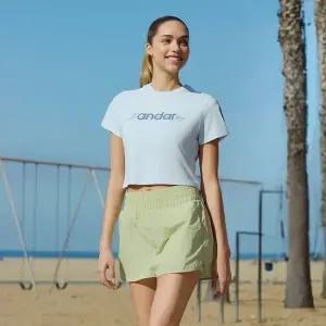 안다르 코튼라이트 시그니처 로고 크롭티 910345