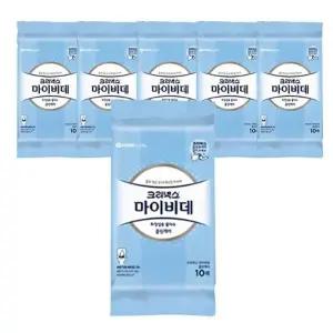 [크리넥스] 크리넥스 마이비데 휴대용 화장실용물티슈 10매 6입