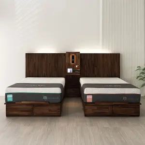 더슬립 헤이즐 원목 트윈 슬라이딩 프레임 침대 / 신혼가구 / 혼수 / 부부