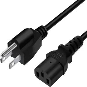 범용 AC 전원 케이블 코드 (PC 모니터 스마트 TV 프린터용) 3구 (NEMA 5-15P to IEC320C13) 10A 125V 연장