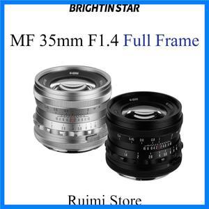브라이트인 스타 35mm F1.4 풀프레임 수동 초점 프라임 렌즈(미러리스 카메라용)