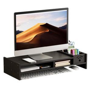 책상용 모니터 스탠드 2단 인체공학적 홀더 수납 작업용 정리함 가정용 컴퓨터 포함 노트북 TV PC 받침대 높이 3인치