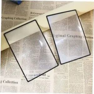 PVC돋보기 깨지지 않는 안전 카드형 돋보기 책 신문 미니 확대기