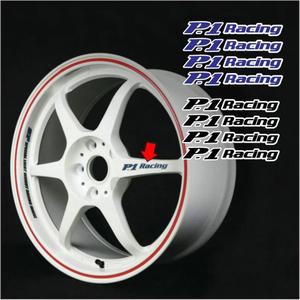 자동차 비닐 자동차 휠 타이어 허브 장식 데칼 스티커, 버디클럽 P1 레이싱 SF