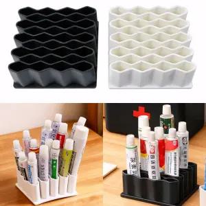 튜브연고 다용도 정리보관함 화장대 소품정리꽂이 화이트 블랙