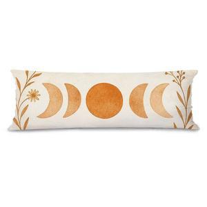 EVCprz 빈티지 보호 문 페이즈 20x54 바디 베개 커버 지퍼, 침실 홈 데코, 레트로 뉴트럴 플로럴 식물성 롱 소파 침대용