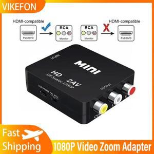 1080P HDMI 호환 CVSB L/R 비디오 스케일러 어댑터-HDMI AV 어댑터 컴포지트 컨버터 박스 RCA