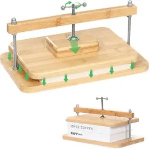 JF노라이바 북 프레스 대나무 나무 책 제본기 11 * 7.9 DIY 및 초보자를 위한 휴대용
