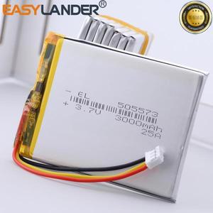 3.7V 3000mAh 505573 11.1Wh 충전식 리튬 폴리머 Lipo 배터리 NTC 서미스터 3선 JST 3Pin 2.0mm 커넥터