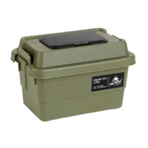 미니 캠핑 다용도 수납 박스 카키 바구니 케이스 물티슈 보관함 커버 뚜껑