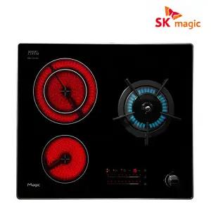 SK매직 GRA-BH301H 빌트인 3구 하이라이트 가스레인지 매립형 전기레인지 560x480 도시가스 LNG