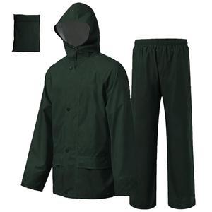 RIZZON 남성용 여성용 레인 야외 초록색 재킷 바지 농장 오토바이용 수트 방수 XXL 경량 기어 낚시